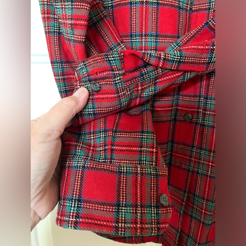 Pendleton 100% Wool Red Plaid Button Down Long Sl… - image 4